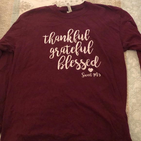 Thankful, grateful, and. Blessed long sleeve tee - Picture 1 of 1